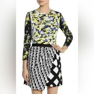 PETER PILOTTO for TARGET Black and White Asymmetrical Mini skirt size 6